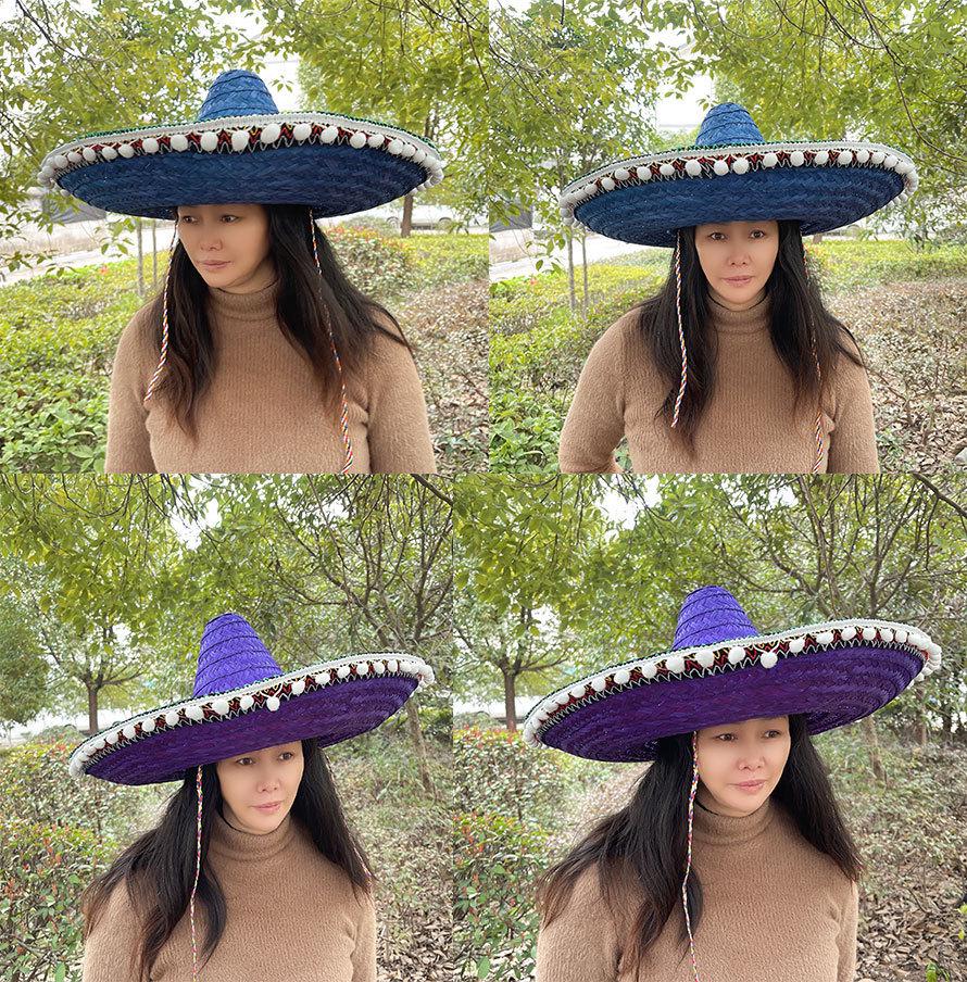Colorful Mexican Straw Hat for Kids & Adults - Perfect for Halloween, Masquerades & Parties
