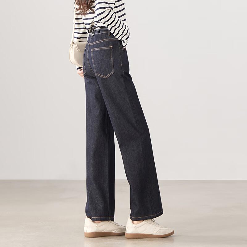 SOFSIL Women s High-Waist Wide-Leg Cotton Jeans M