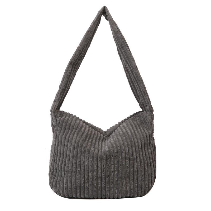 Large Capacity Street Fashion Commuter Shoulder Crossbody Bag For Women 2023 Winter New Simple Plaid Tote Bag