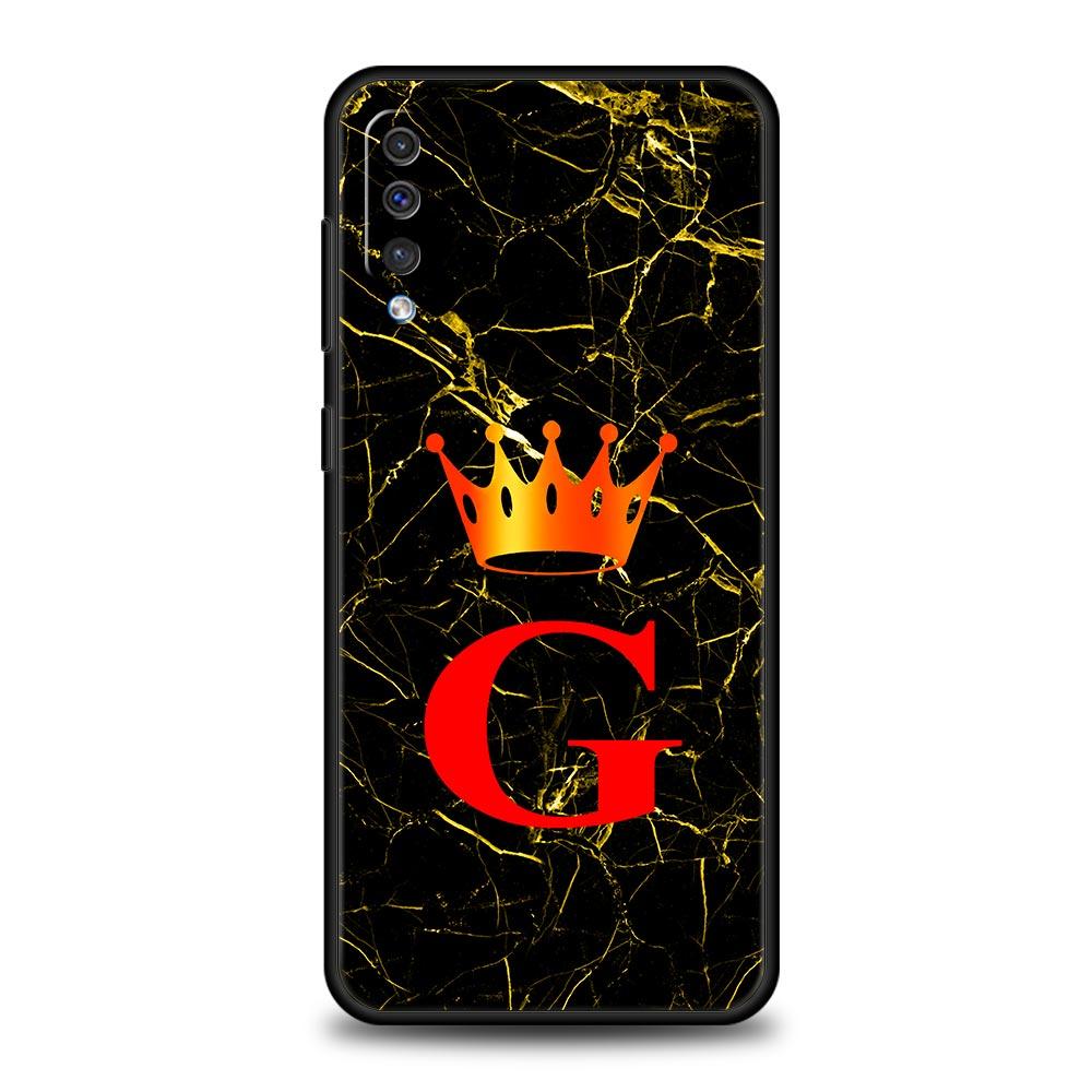 Marble Letter Phone Case for Samsung Galaxy A56 A36 A26 A16 A34 A24 A42 A22 A20 A12 A40 A30 A10 5G Soft TPU Cover Shell Fundas