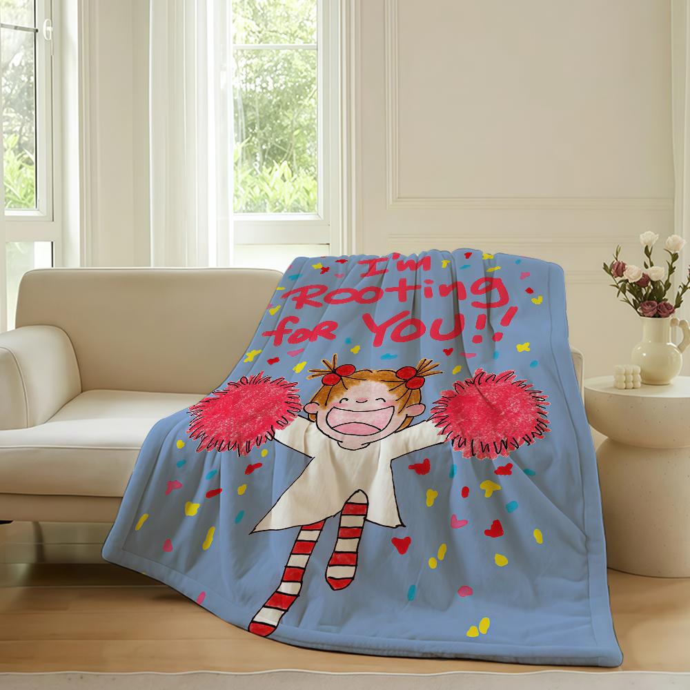 

Cartoon cute Coco-chan Blanket For Sofa Office Bed Plane Travel Sleep Read Relax Camping Soft And Warm 75cmx90cm