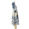 GMXIA Women's Fashion Spring Autumn Bohemia Print Long Sleeve V-Neck High Waist Casual Dresses