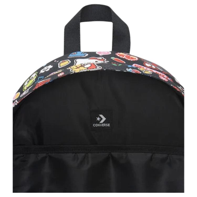 Converse X Hello Kitty And Friends Collaboration 19.5L Zipper Closure 600D Polyester Backpack Women Backpack Black WA5874-023