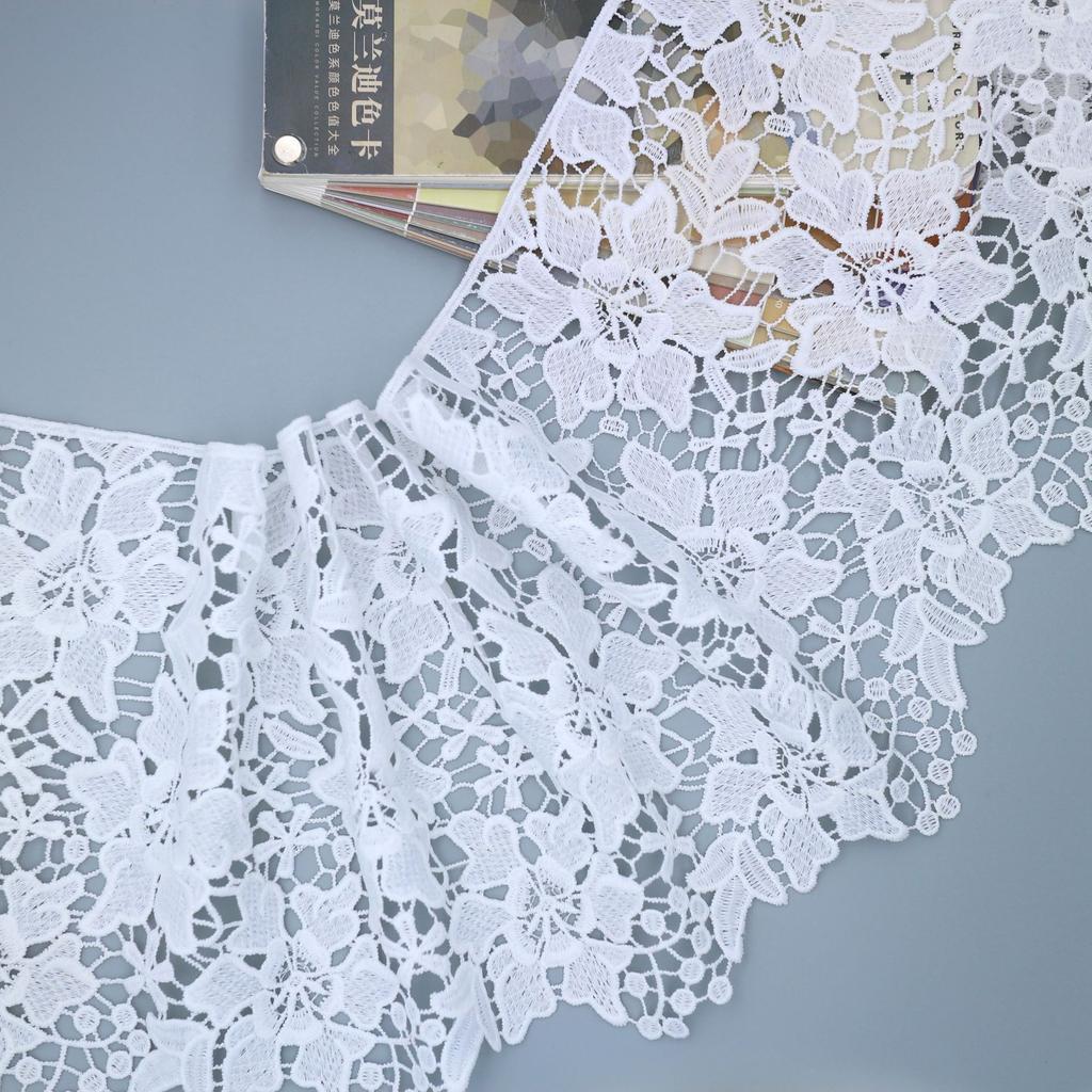 Milk Silk Lace, Lace Accessories Clothing Decoration Diy Unilateral Flower Computer Embroidery Water-Soluble Lace