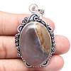 Pendant Polygram Jasper Gemstone Mother'Day Silver Jewelry 2.25"