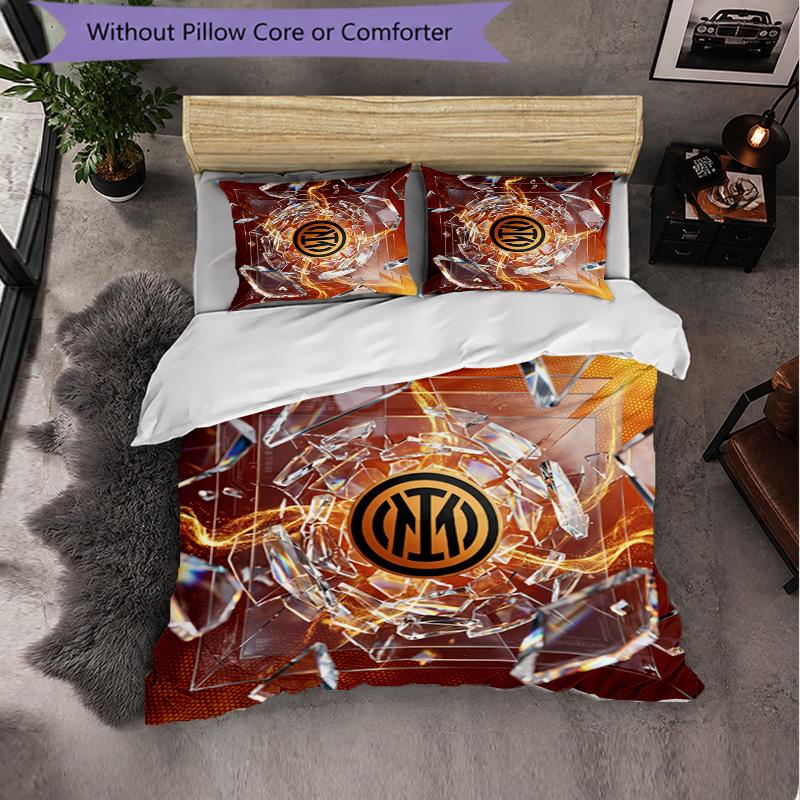 Borussia Dortmund Pattern 3 Pieces Bedding Set Soft Microfiber Duvet Cover with Pillow Cases for Bedroom