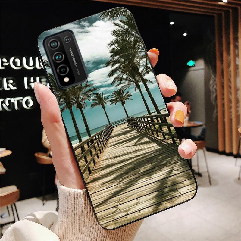 Palm Summer Beach Sea Phone Case for Huawei Honor 50 10X Lite 20 7A 7C 8X 9X Pro 9A 8A 8S 9S 10i 20S 20lite 7X 10 lite