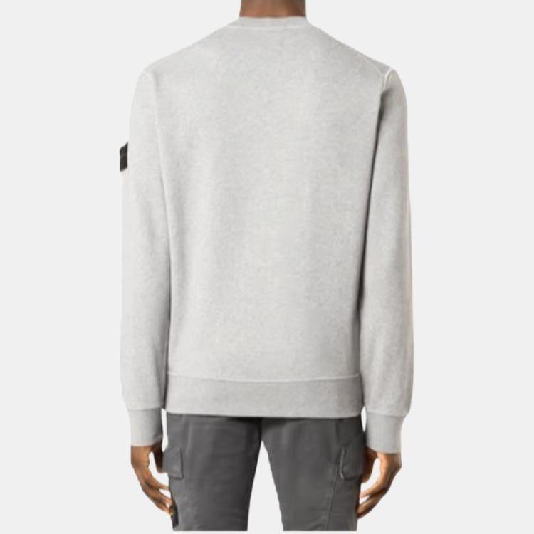 Stone Island SS25 Garment Dyed Crew Sweatshirt With Compass Patch Unisex Sweatshirt Gray K1S1561000-44S0051-V0061