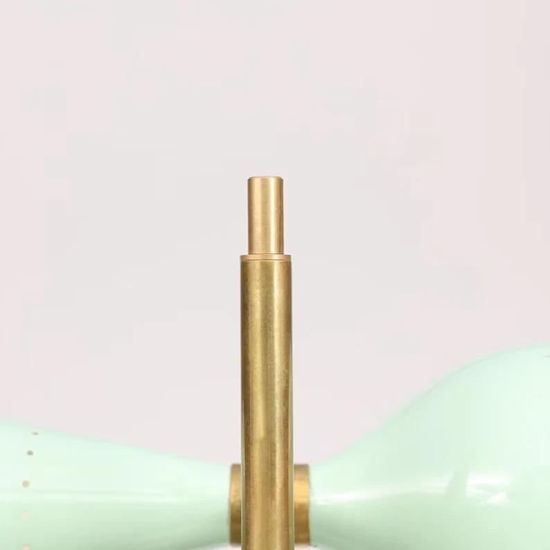 1920s Mid Century Italian Style Brass Floor Lamp with Base and Cone Shaped