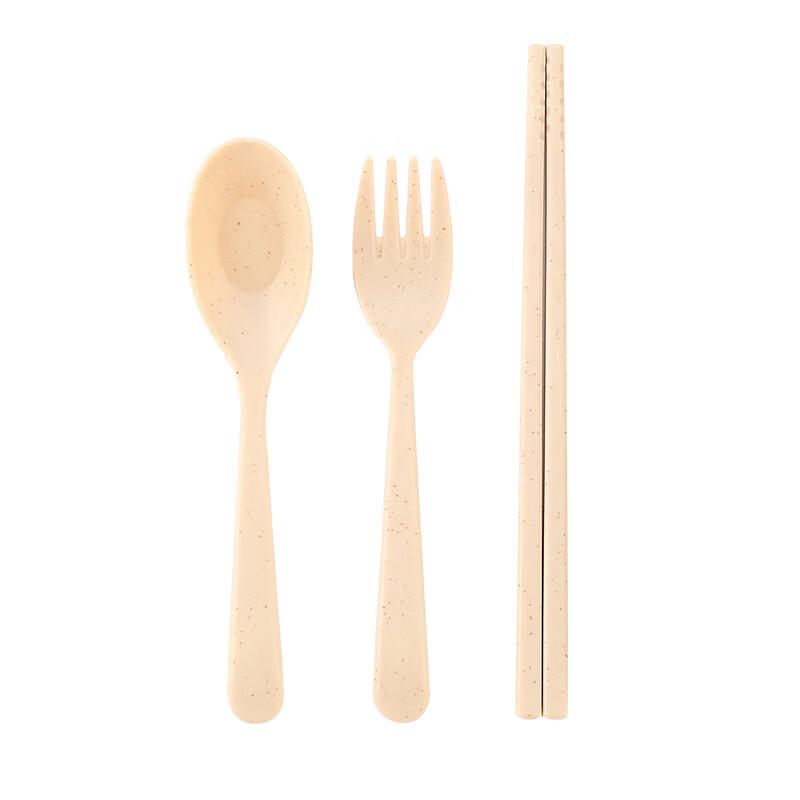 Abay Wheat Straw Portable 3-Piece Tableware Set