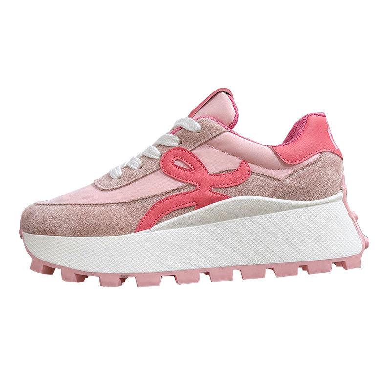 Platform-soled Forrest Gump Shoes Women's New Spring and Summer Breathable Sports Heightening Versatile Casual Dad Shoes