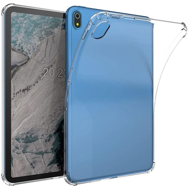 

For Nokia T20 Flexible TPU Clear Case Reinforced Shock-Absorbing Corners Shockproof Tablet Cover A