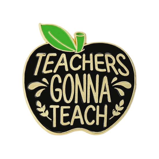 Yangyizhi Brooch Pin, Enamel Teacher-Themed Fruit Shape Lapel Lightweight Outfit Badge for Teachers Day Graduation