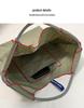 Large Capacity Women's Embroidered Foldable Tote & Crossbody Nylon Handbag