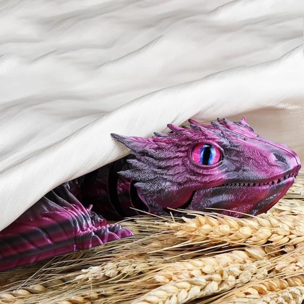 22cm Mode 3D Gedruckte Gefiederte Wyvern Drachen Figuren Mehrgelenkig Beweglich Simulation Drachen Handwerk Haus Schreibtisch Verzierung