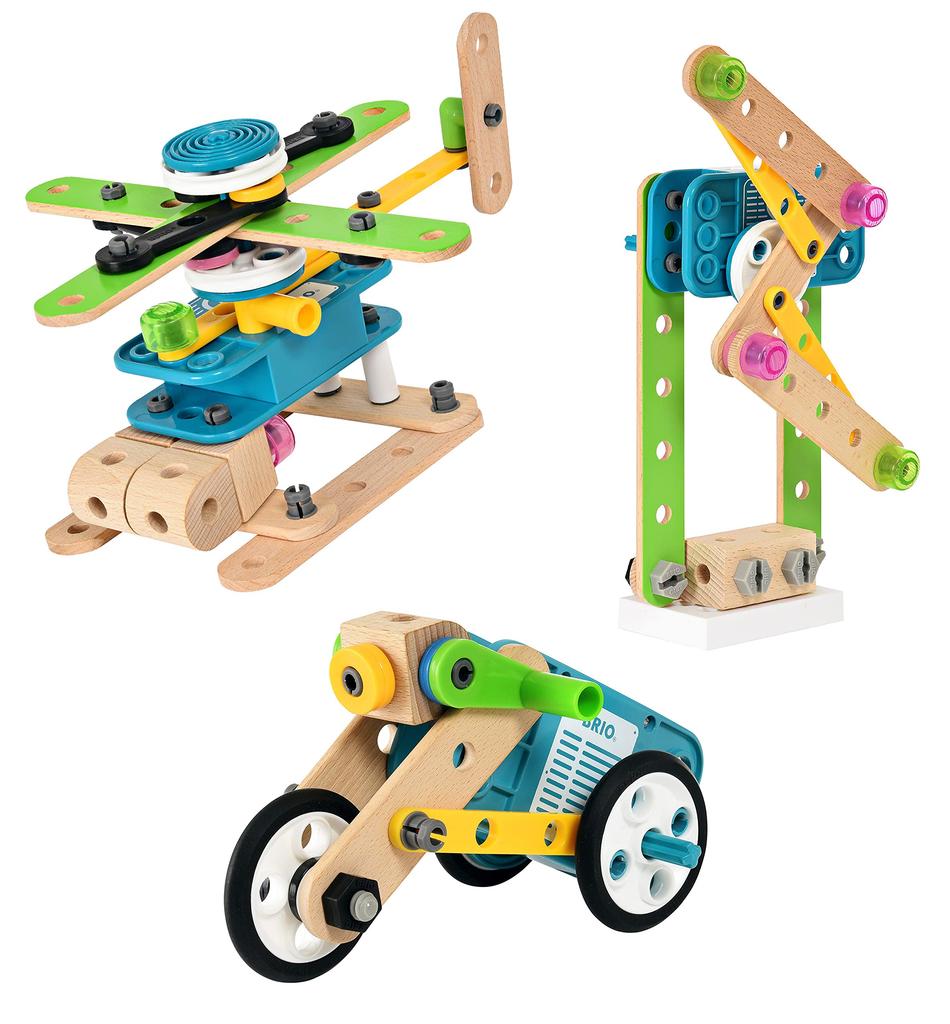 BRIO Builder Motor Set [Total 121 Pieces] Ages 3 and Up (Assembling Toys Building Blocks Educational Toys Wooden) 34591