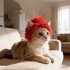 Funny Pet Cat Wigs Polyester Cat Headdress Party Dress-Up Dog Hairpiece  Four Seasons