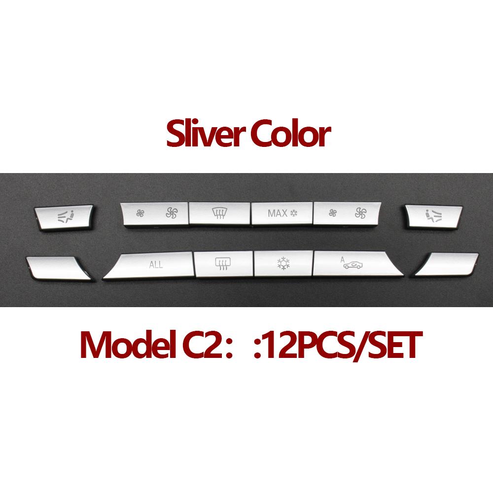Sliver Color Dashboard Air Conditioning Temperature Control Ac Buttons Caps For BMW 5 6 7 Series F10 F01 F02 520 530
