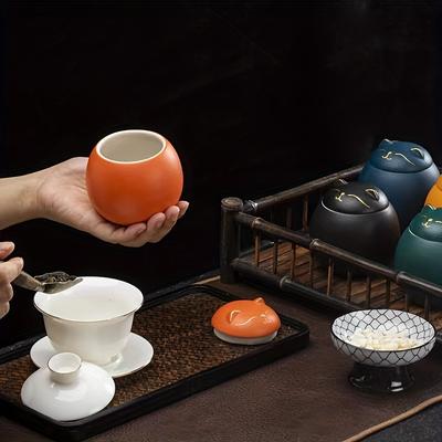 Creative Cat Ceramic Sealed Jar Cute Storage Jar Tea Jar Coffee Candy and Dried Fruit Storage Jar Home Decoration Multi Color