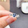 Natural London Blue Topaz S925 Silver Open Ring - Elegant, Luxe Design