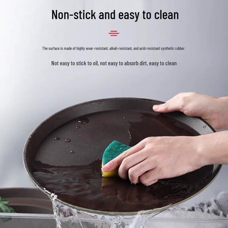 SPSR Anti-slip Round Plastic Serving Trays