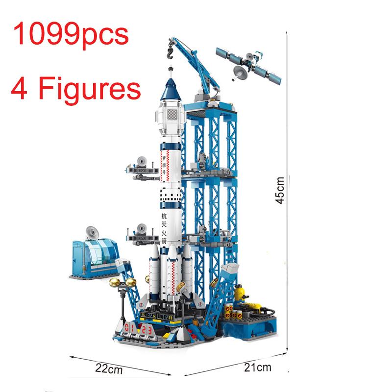 Children Space Shuttle Aviation Manned Rocket Construction Blocks Astronaut Figure City Aerospace Model Lele Constructor Bricks Playthings
