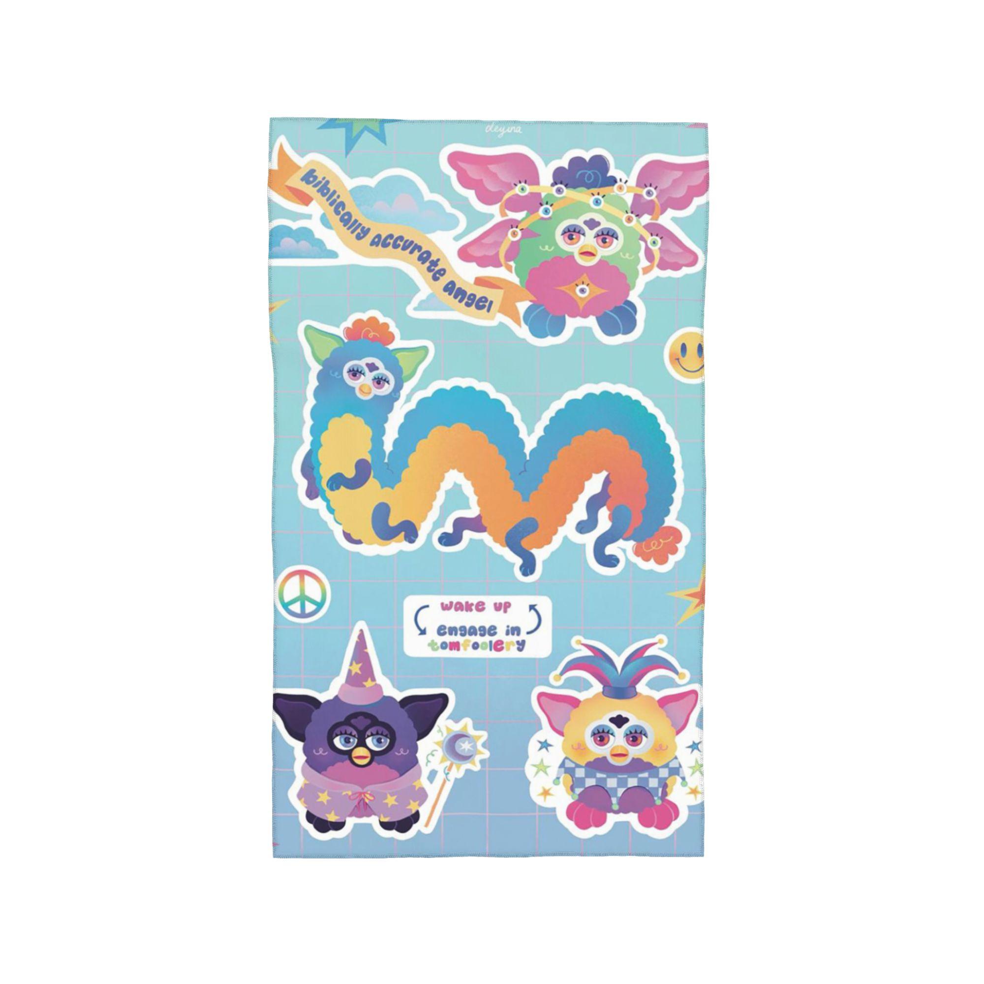 

Nightmare Furby Cartoon Soft Face Towel Quick Dry Pool Bath Cotton Towels Absorbent Quick W30*H60(CM)