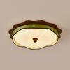 Vintage Walnut Wabi-Sabi Style Ceiling Light for Bedroom or Children's Room