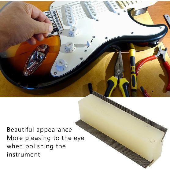 Guitar Luthier Tool Set Guitar Fret Leveler Beam Understring Leveling Sanding File Bar Pro Luthier Tool Short 36° Guitar Fret Crowning File for