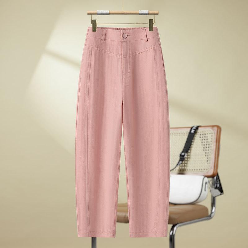 Drape Casual Harlan Pants Women's 1116 Summer Thin High Waist Thin Loose Narrow Version Versatile Nine-point Radish Pants