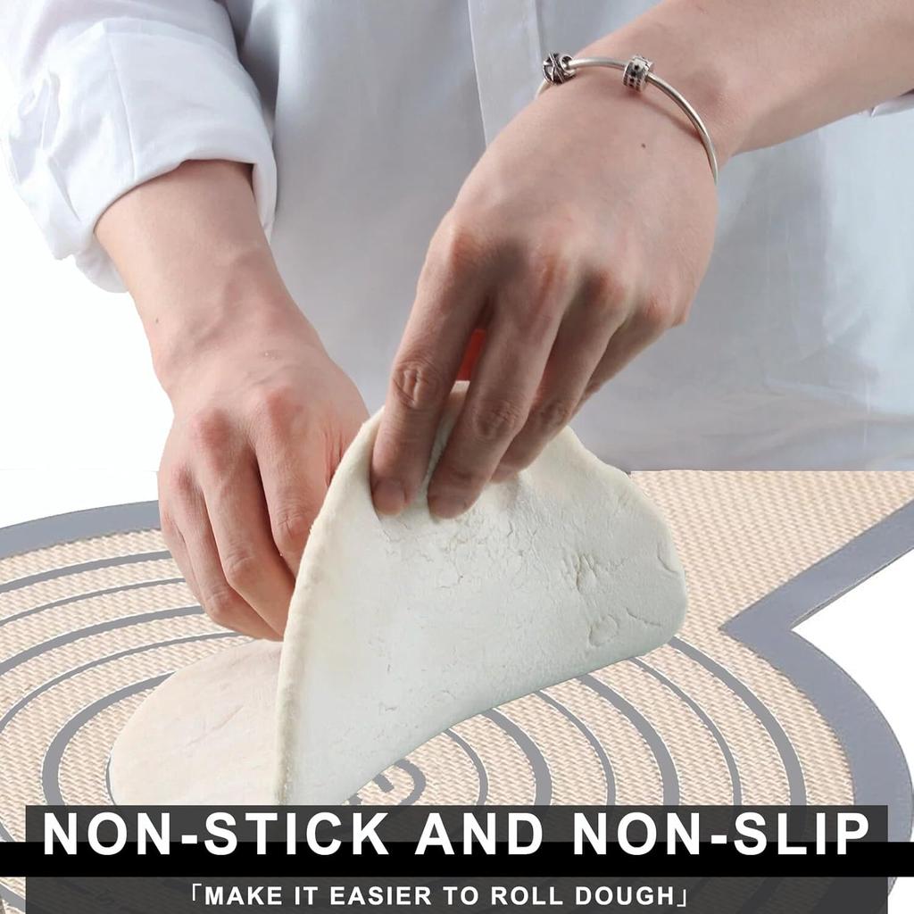 2 Pack Silicone Bread Sling for Dutch Oven – Oval & Round Shapes, Non-Stick Bread Baking Mat with Extra-Long Handles, Reble Silicone Baking Tools