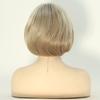 Short Blonde Synthetic Bob Wigs with Bangs Straight Wig for Women Daily Party Hair Heat Resistant Fiber