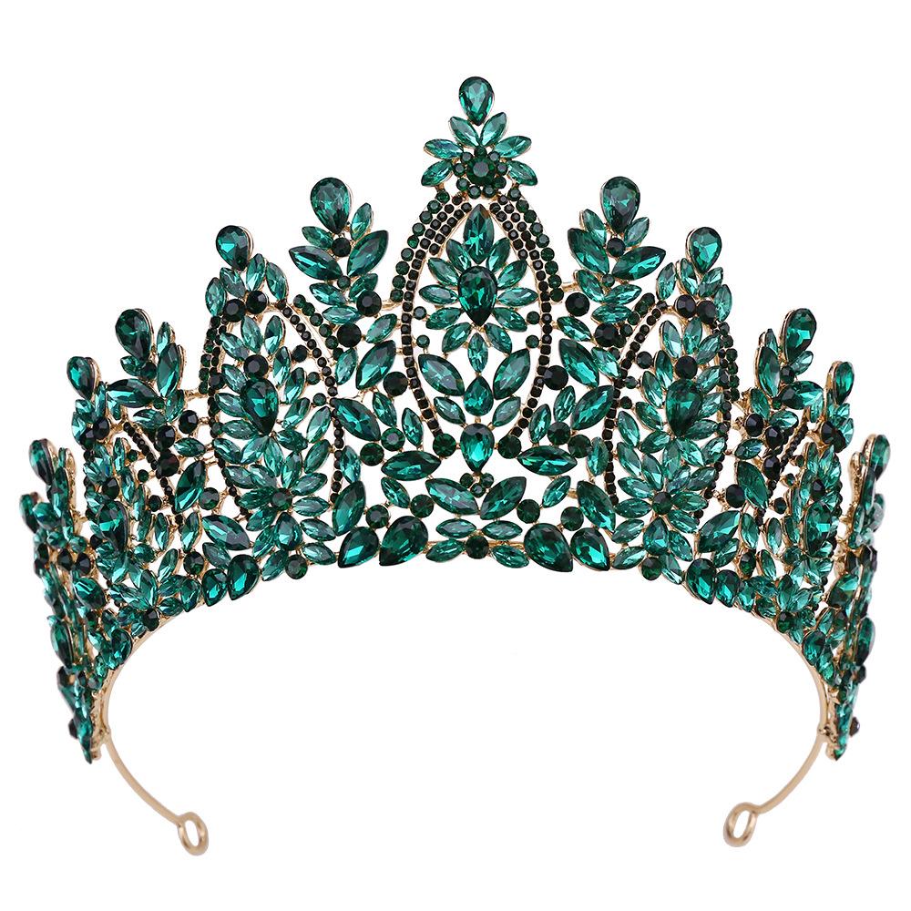 2026 European and American Beauty Pageant Bridal Crown Headgear, Alloy Crystal Wedding Headband Headband Headgear Crown