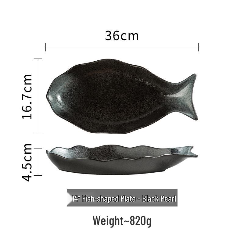 Kreative Keramik-Gedämpfte-Fisch-Platte - Große Gehackte-Pfeffer-Fischkopf-Platte für den Hausgebrauch