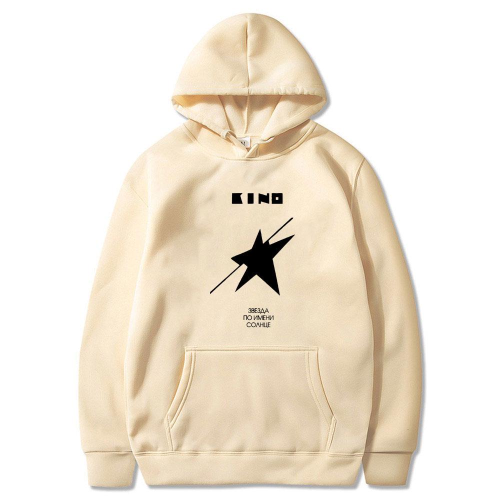 Legendary Russia Rock Band Viktor Tsoi Kino A Star Named Sun Album Graphic Hoodie Men Women Cotton Casual Oversized Sweatshirt