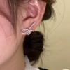 Zirconia Bow Diamond Silver Stud Earrings - High-End Fashionable & Unique Design