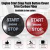 Engine Start Stop Push Button Cover Trim Carbon Fiber Compatible with Land Rover Range Rover Discovery Jaguar XJ XK F-PACE XFL XEL,Black