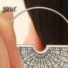 Exaggerated Semicircle Earrings 1 Pair Women Retro Bohemia Style Drop