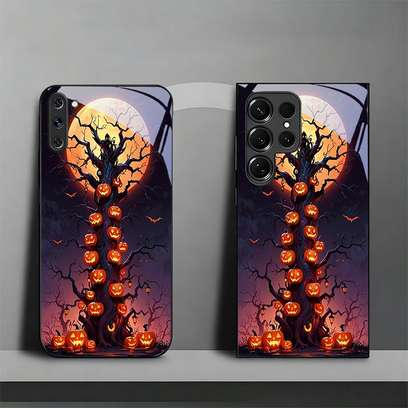 Halloween Pumpkin Black Phone Case For Samsung Galaxy Note 10 20 A06 A07 A12 A13 A14 A15 A16 A17 A22 A23 A24 A25 A26 Glass Cover