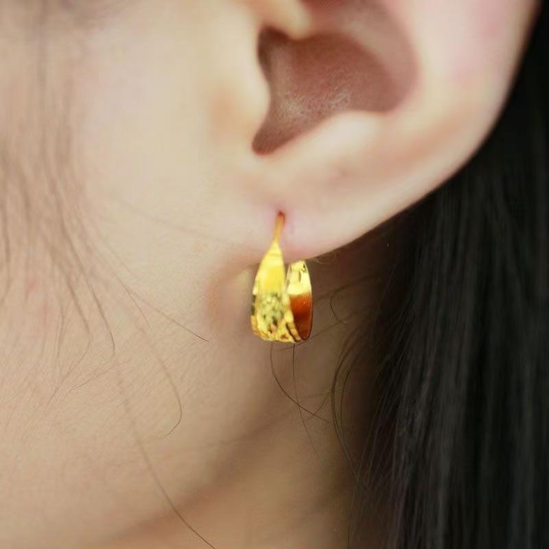 Golden Double Fish Earrings - Versatile Temperament Style for Women, Perfect Gift for Mom