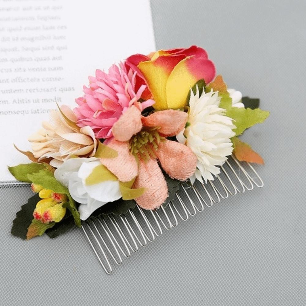 Vintage Blumen Haarkamm Simulation Floral Brautjungfern Kopfschmuck Braut Haar Accessoires Abschlussball