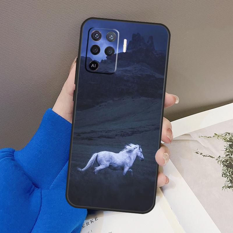 Husă de alergare pentru cai pentru OPPO A15 A16 A3S A5S A52 A72 A94 A74 A54 A83 A91 A93 A31 A5 A9 2020 A53 S
