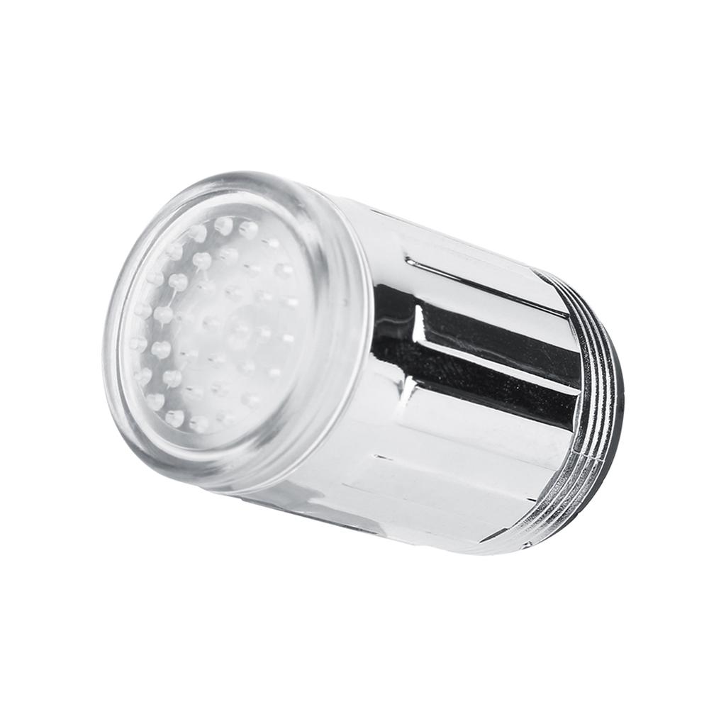 Lumière LED pour Robinet, Lumière LED 3 Couleurs Changeant de Couleur Lumineuse Changi Douche Jet d'Eau Robinet de Robinet Pour Cuisine Lumières Chauffantes Changeantes Pour Salle de Bain Température Se