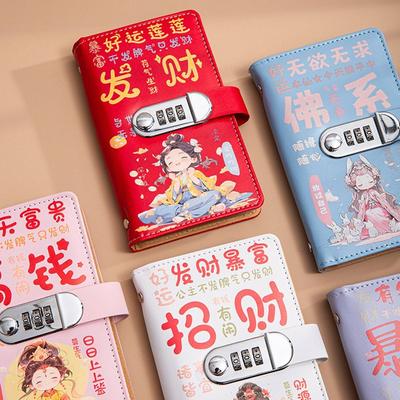 Save Money 100 Envelopes Money Saving Challeng With Password Lock PU Mini Binder Savings Challenge Large Capacity