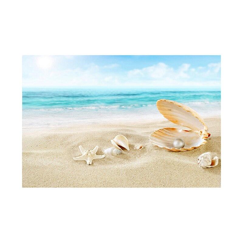 Summer Beach Photography Backdrop Seaside Beach Sand Starfish Shell Baby Birthday Holiday Party Background Photo Studio
