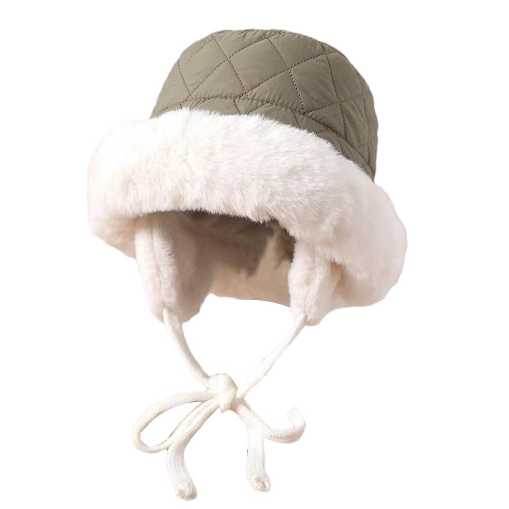 

Winter Trapper Hat Thickened Headgear With Ear Flaps Winter Hat For Cold Protection Hiking Commuting Riding Traveling Indoor армія зелений колір