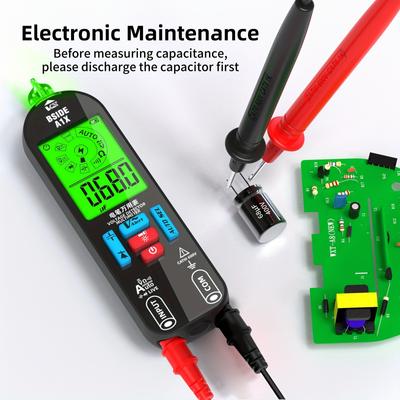 A1X slimme digitale multimeter - Veilig, automatisch, oplaadbaar - AC/DC-spanning, stroom, weerstand, continuïteit, temperatuurmeting - Home