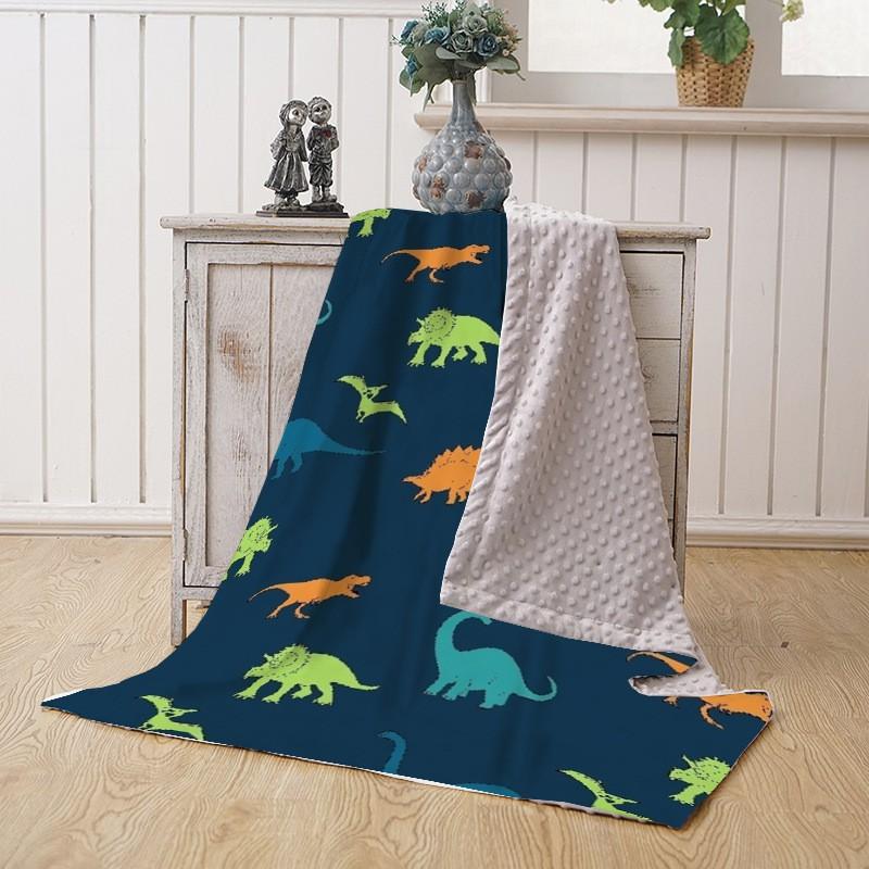 Soft Double-Layer Baby Blanket A-Grade Digital Print Cotton Feel Toddler Comfort Infants 1-3 Years