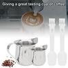 2pcs Stainless Steel 2 Ounce & 3 Ounce Bell Shaped Creamer for Coffee Shop / Restaurant / Bakery with 2 Spoons
