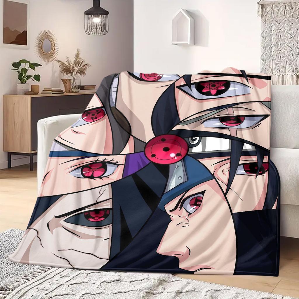 Naruto Anime Print Blanket Warm  Comfortable Flannel Blanket Suitable for Bedrooms, Sofas, Beds, Chairs, Picnics, Travel
